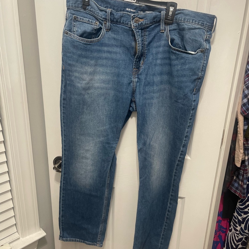 Old Navy Men's Straight Jeans - Classic Blue - Picture 15 of 15